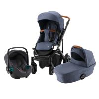 Britax Römer 3-kombinációs babakocsi Smile III + mózeskosár + hordozó Baby Safe iSense